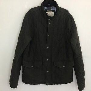 Fat Face Men's Hayle Flannel and quilt lined green Quilted Barn  jacket  Large.